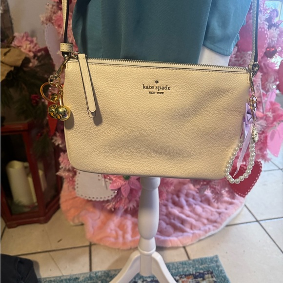 kate spade Handbags - kate spade Ivory Crossbody Bag with Gold Accents